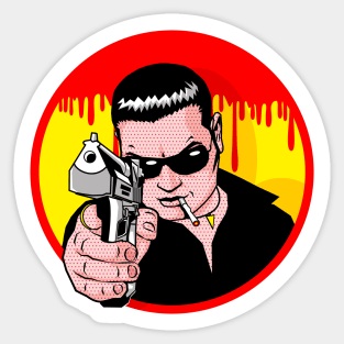 Comic Book Gunslinger Sticker